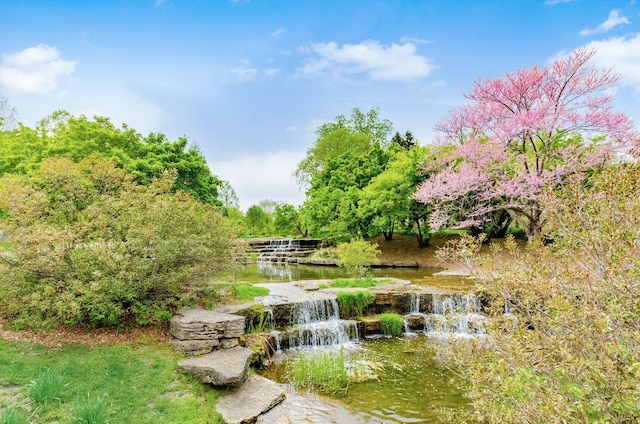 surrounding community featuring a water view