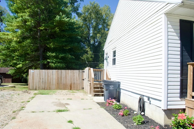 view of home's exterior featuring a patio area