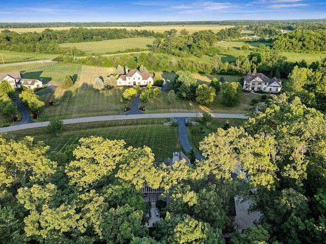 drone / aerial view featuring a rural view