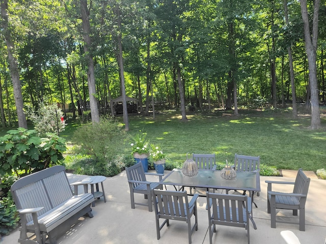 view of patio / terrace featuring outdoor dining area