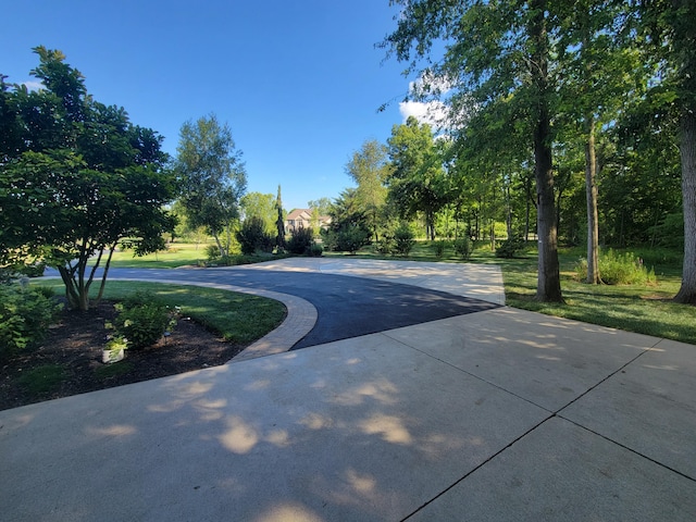 view of road featuring driveway