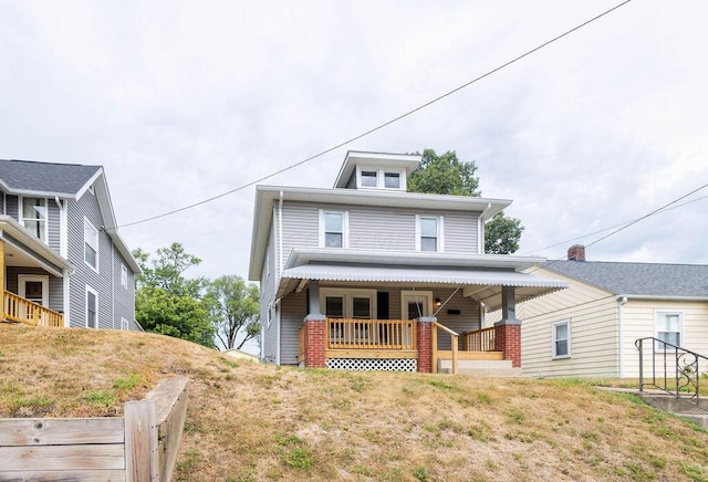 view of front property with a porch