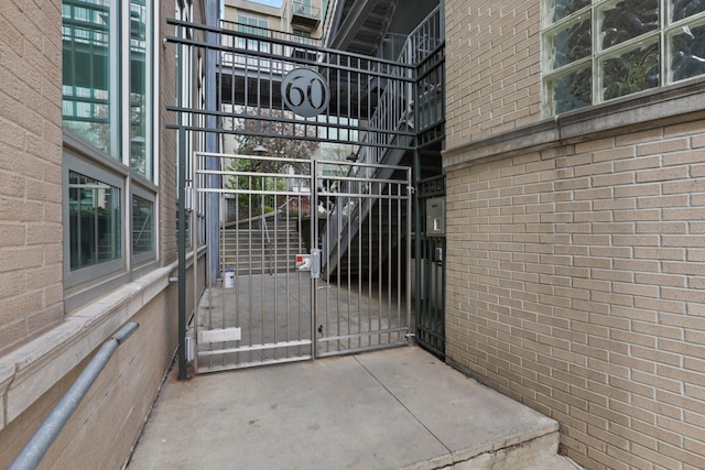 60 E Spring St Unit 105, Columbus, OH 43215 - entrance to property featuring brick siding