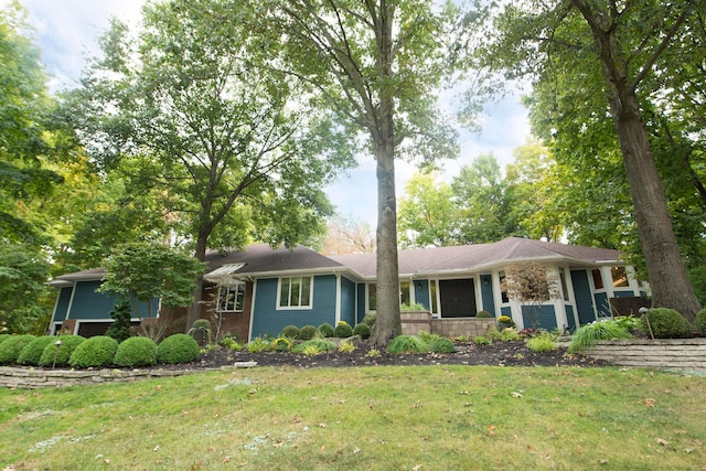 ranch-style house with a front yard