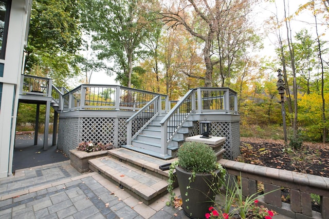 exterior space with a wooden deck