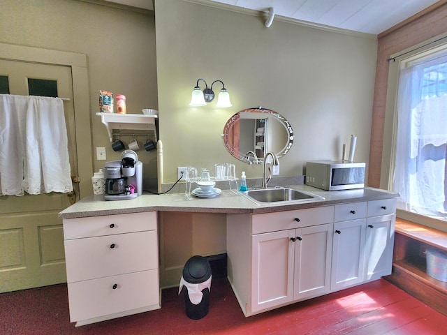 bathroom featuring hardwood / wood-style floors and sink