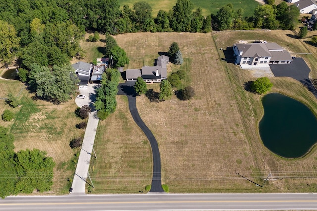 drone / aerial view with a rural view