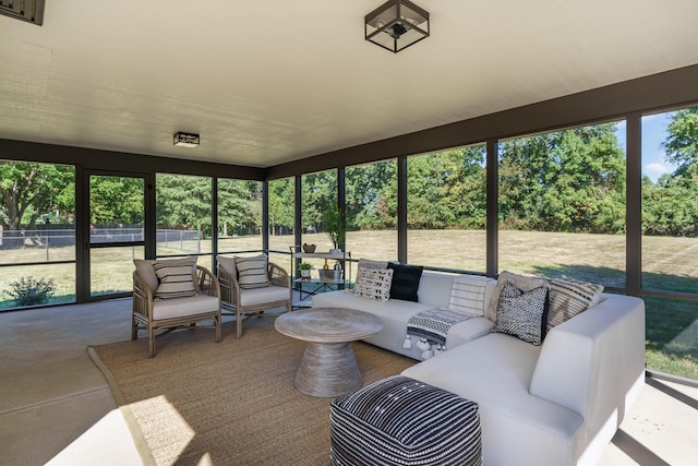 sunroom with plenty of natural light