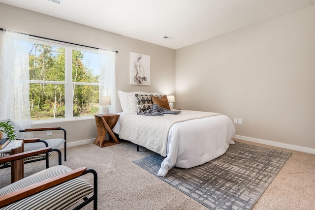 view of carpeted bedroom