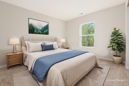 view of carpeted bedroom