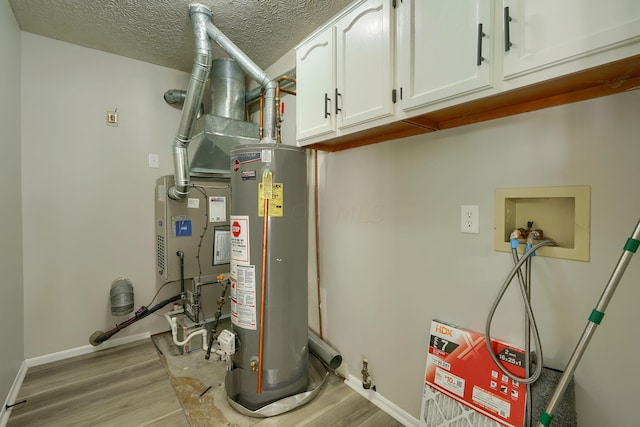 utility room with gas water heater