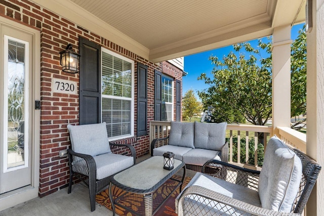 view of patio / terrace with a porch