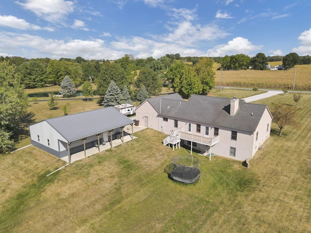 bird's eye view featuring a rural view