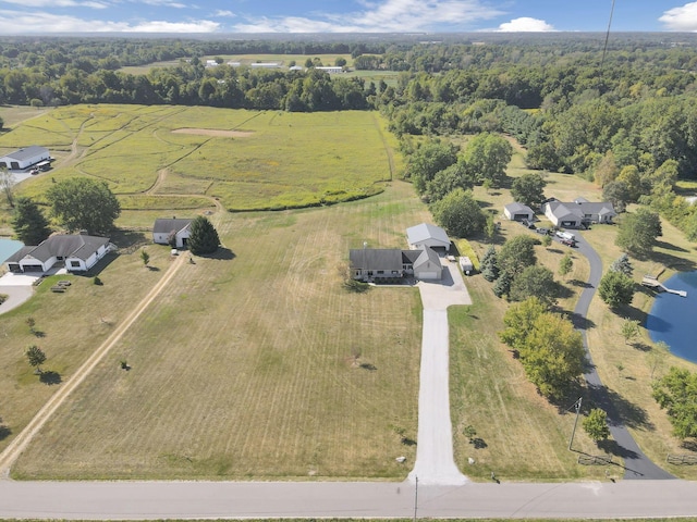 aerial view with a rural view