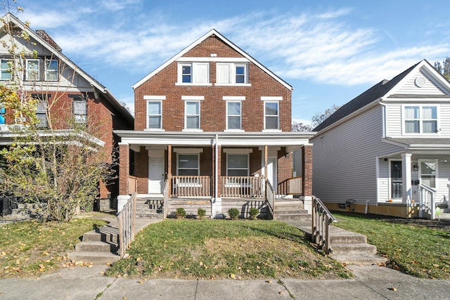 view of front of property with a porch