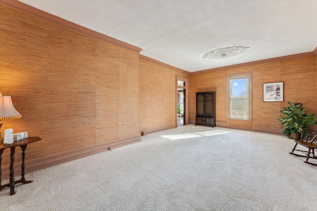 interior space with wood walls