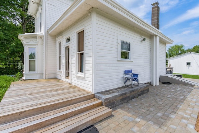 view of home's exterior with a patio area