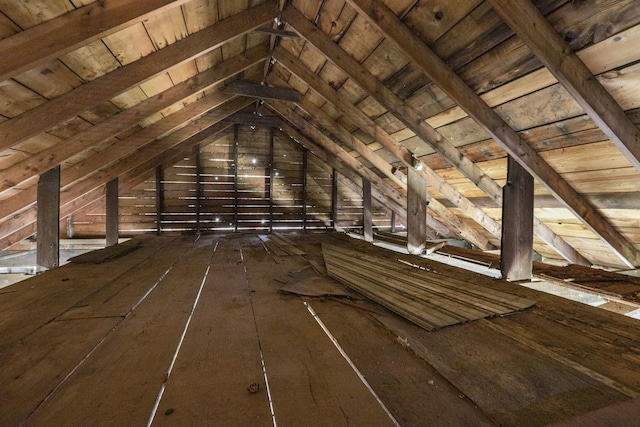 view of attic