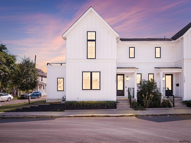 view of modern farmhouse