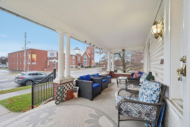 view of patio / terrace with a porch