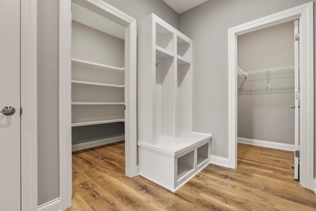 mudroom featuring hardwood / wood-style flooring