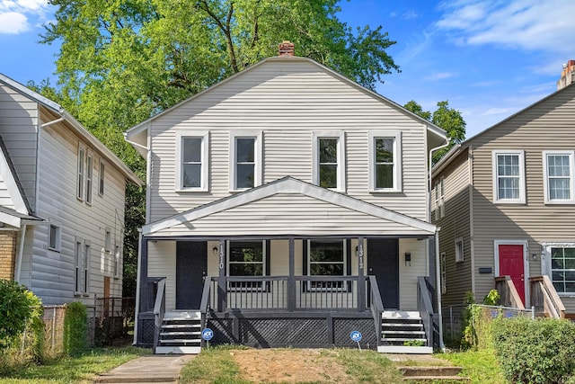 view of front facade with covered porch