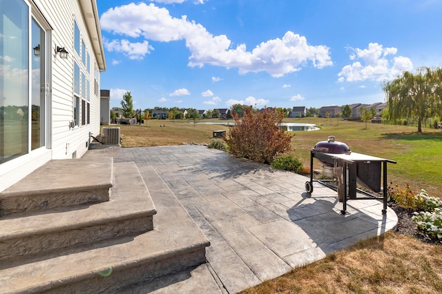 view of patio featuring central AC