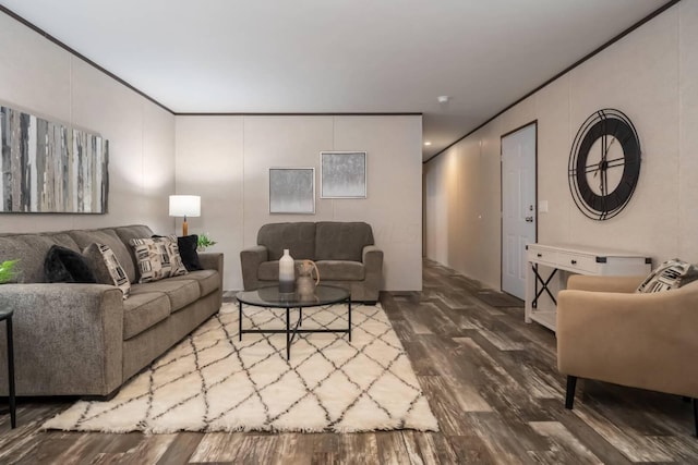 living room featuring hardwood / wood-style floors