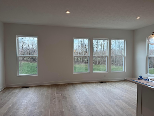 interior space featuring light wood-type flooring