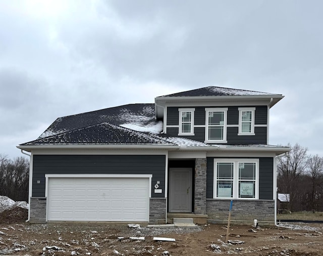 front facade featuring a garage