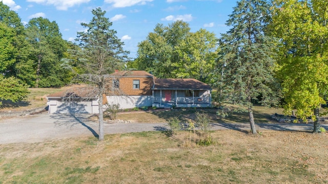 view of front property with a garage