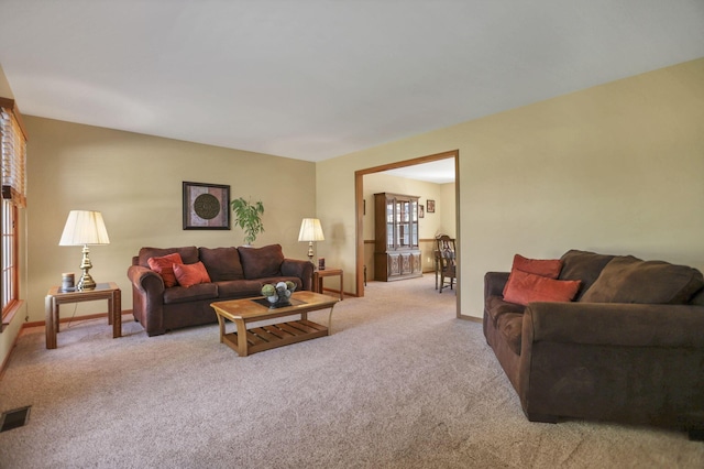 view of carpeted living room