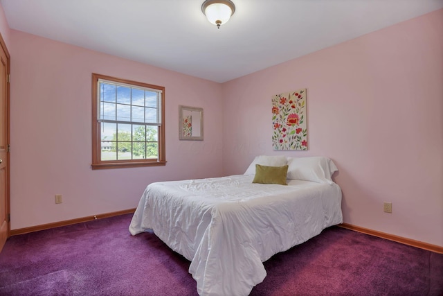 bedroom featuring carpet