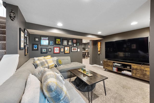 view of carpeted living room