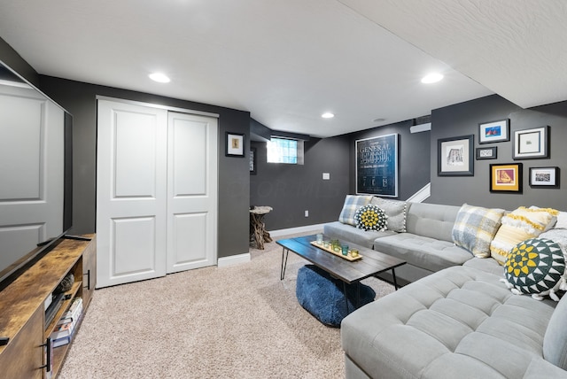 view of carpeted living room