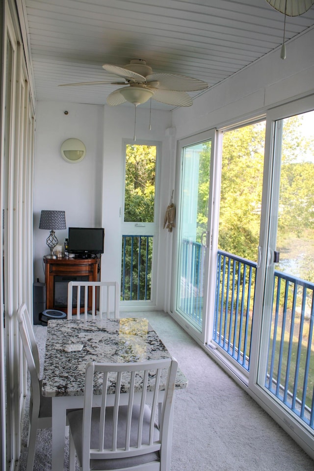 view of sunroom