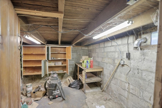 view of basement