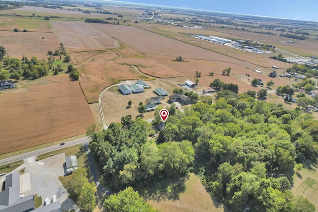 drone / aerial view with a rural view