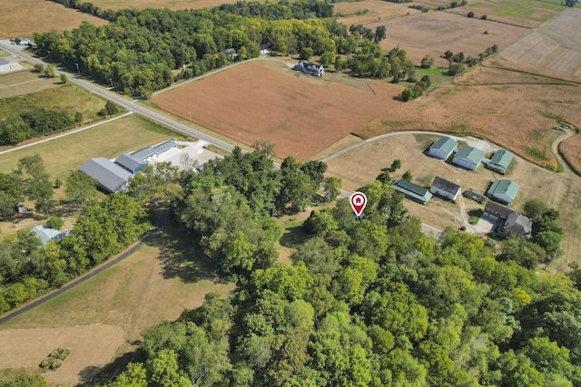 drone / aerial view featuring a rural view