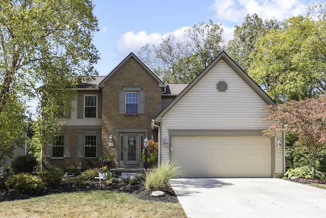 view of front of house featuring a garage