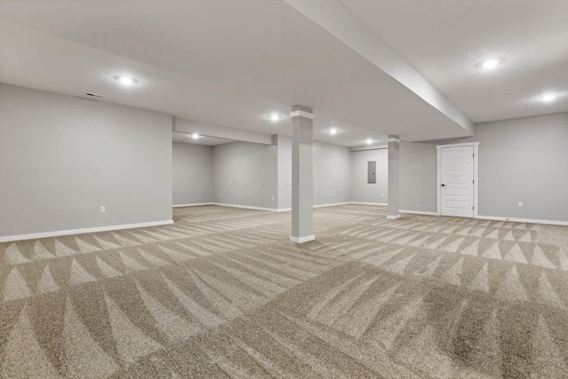 13917 Fantasy Way, Pickerington, OH 43147 - basement featuring electric panel and light colored carpet