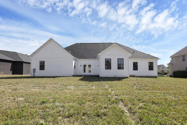 13917 Fantasy Way, Pickerington, OH 43147 - rear view of property with french doors and a lawn