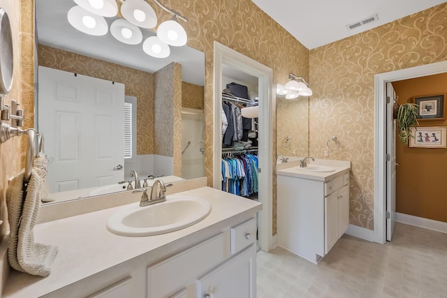 bathroom with vanity