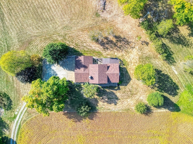 bird's eye view with a rural view