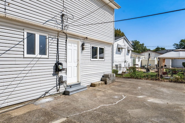 exterior space with a gazebo