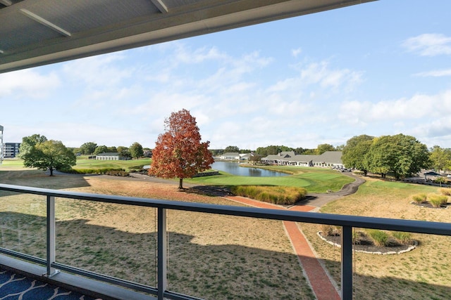 exterior space featuring a water view