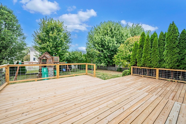 view of wooden deck