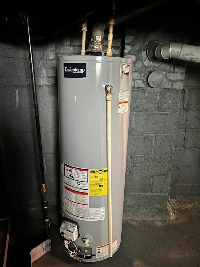 utilities featuring gas water heater