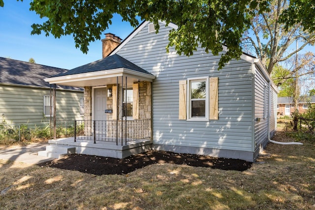 view of front of home with a porch