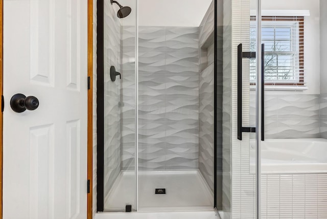 bathroom with walk in shower